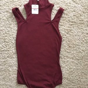 FREE PEOPLE mock turtleneck bodysuit. NWT!